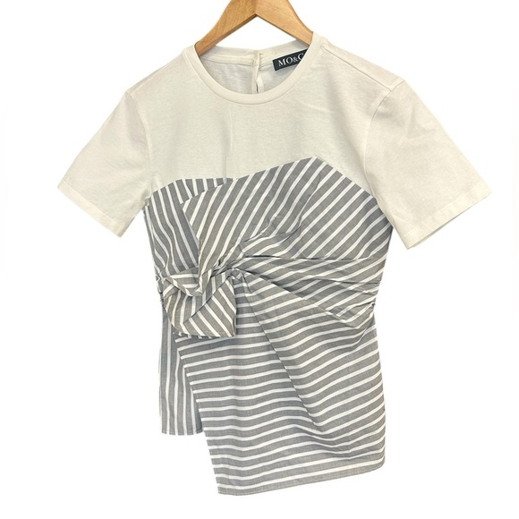 Tops - MO&Co M NWT cotton zippered blouse/shirt ultra lux! Fits slightly smaller than M